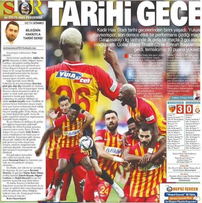 🗞 "Tarihi Gece"
