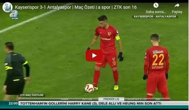 2017-2018 Türkiye Kupası Kayserispor 3-1 Antalyaspor