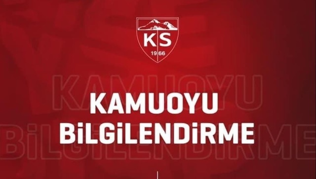 Kayserispor’dan Yalçın Koşukavak açıklaması