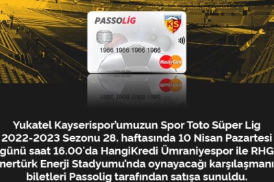Kayserispor-Ümraniyespor Maçı Biletleri Satışa Sunuldu