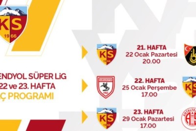 Kayserispor'un Ocak Ayı Fikstürü Belli Oldu. Tam Bir Rezalet