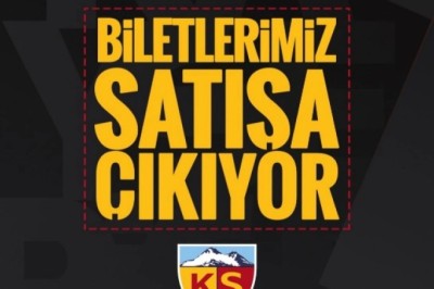 Kayserispor-Eyüpspor Maçının Biletleri Satışa Çıkıyor.