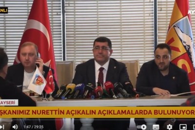 Kayserispor Başkanı Nurettin Açıkalın Basın Toplantısı