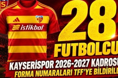 Kayserispor’un 2026-2027 Kadrosu ve Forma Numaraları TFF’ye Bildirildi