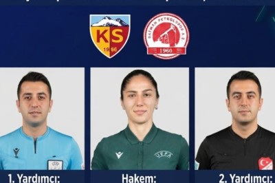 Kayserispor - Batman Petrolspor Maçının Hakemleri Açıklandı!