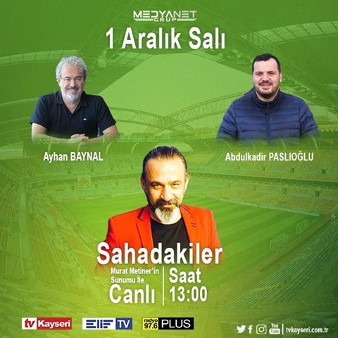 Sahadakiler -TVKayseri -Spor Programı -01.12.2020