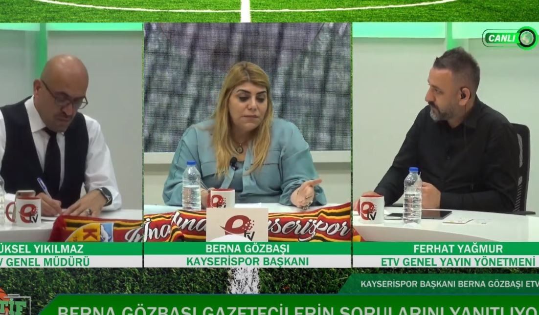 Başkan Berna Gözbaşı'ın ETV'de Yaptığı Konuşmalardan Bazı Başlıklar.